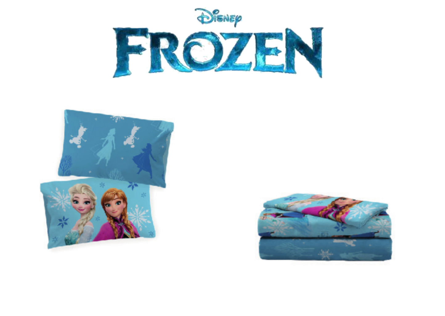 Completo Letto Singolo FROZEN 1 Piazza Set Letto Lenzuola Cotone 100%