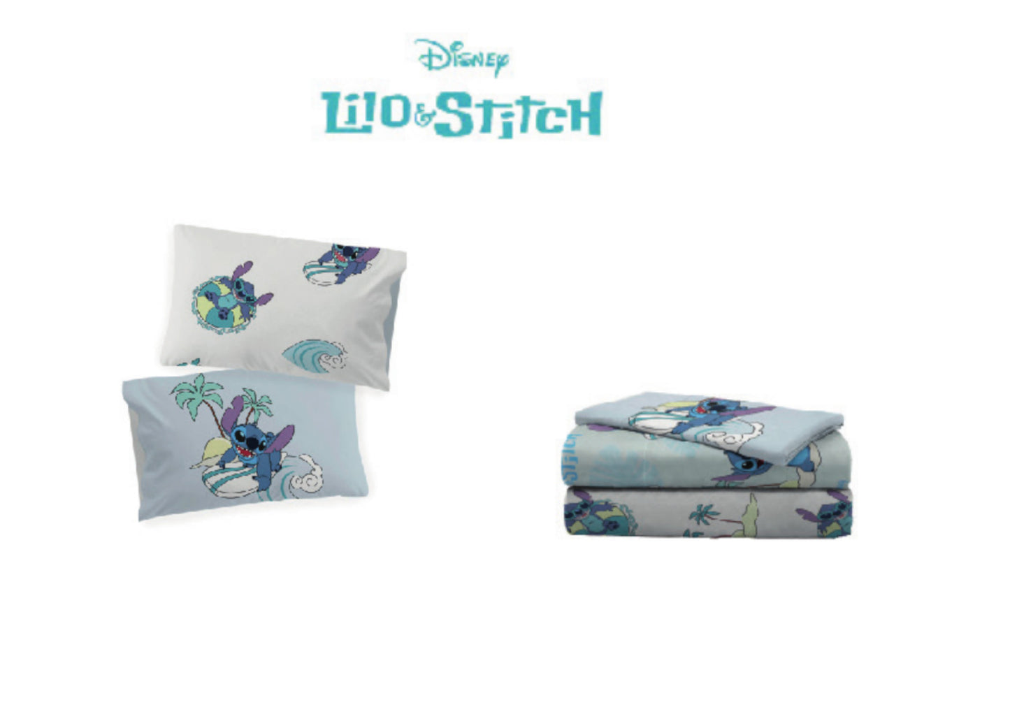 Completo Letto Singolo STITCH CEL. 1 Piazza Set Letto Lenzuola Cotone 100%