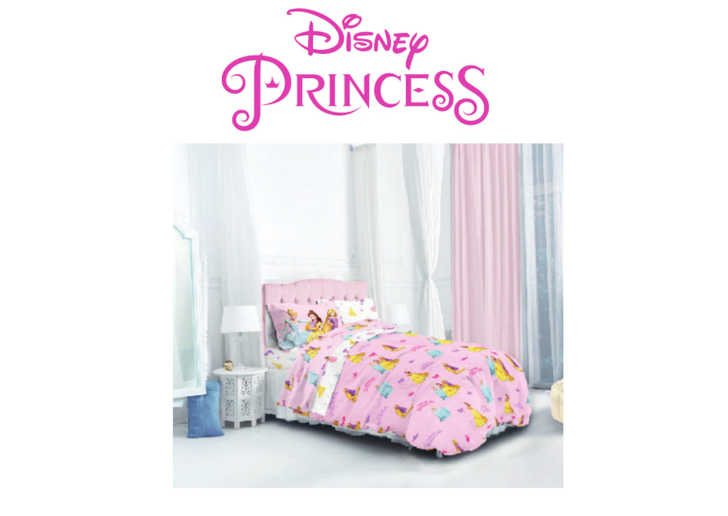 Completo Letto Singolo PRINCESS 1 Piazza Set Letto Lenzuola Cotone 100%