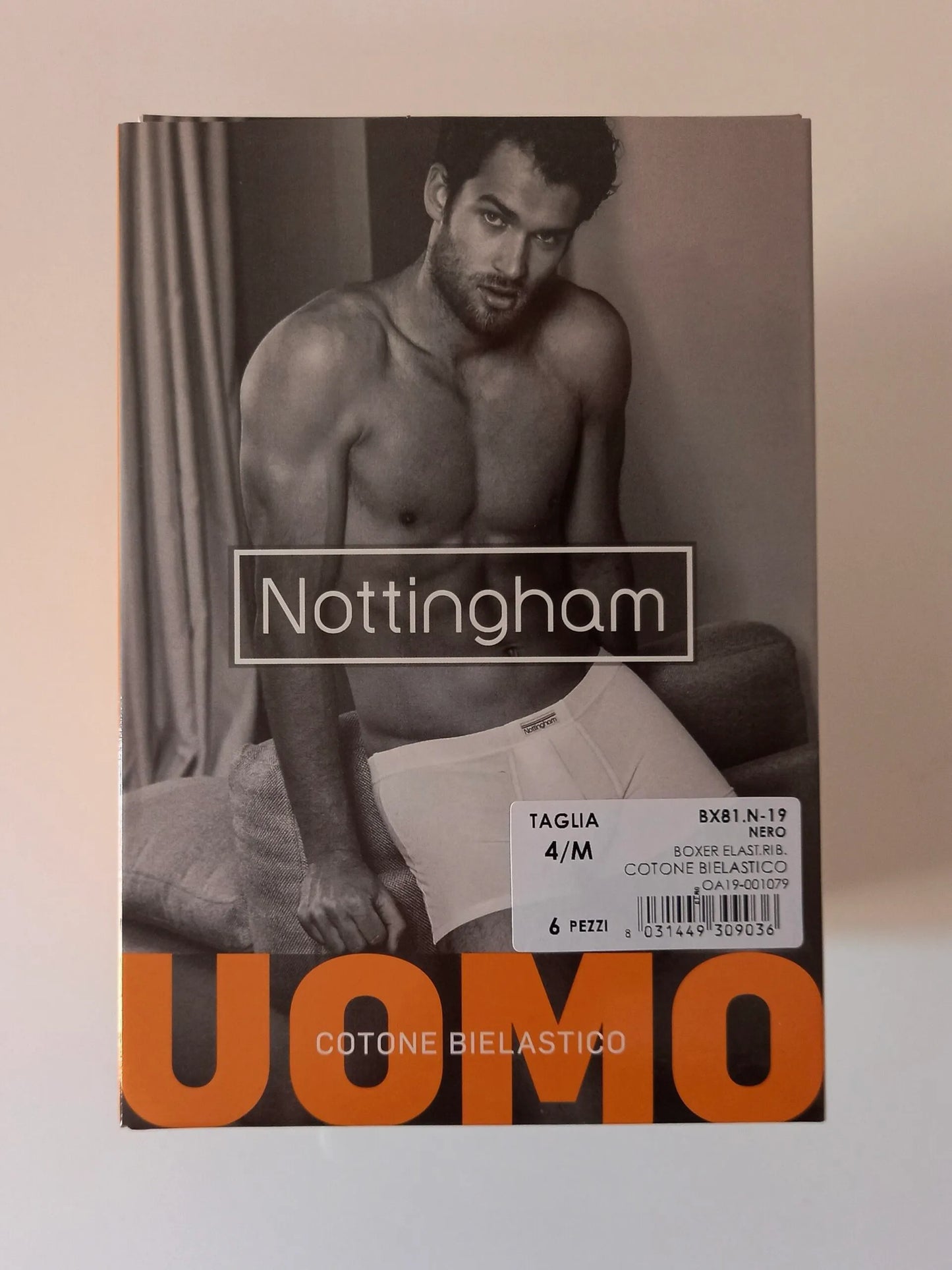 NOTTINGHAM Boxer Uomo art. BX81 Cotone Elasticizzato Set 3 Pezzi