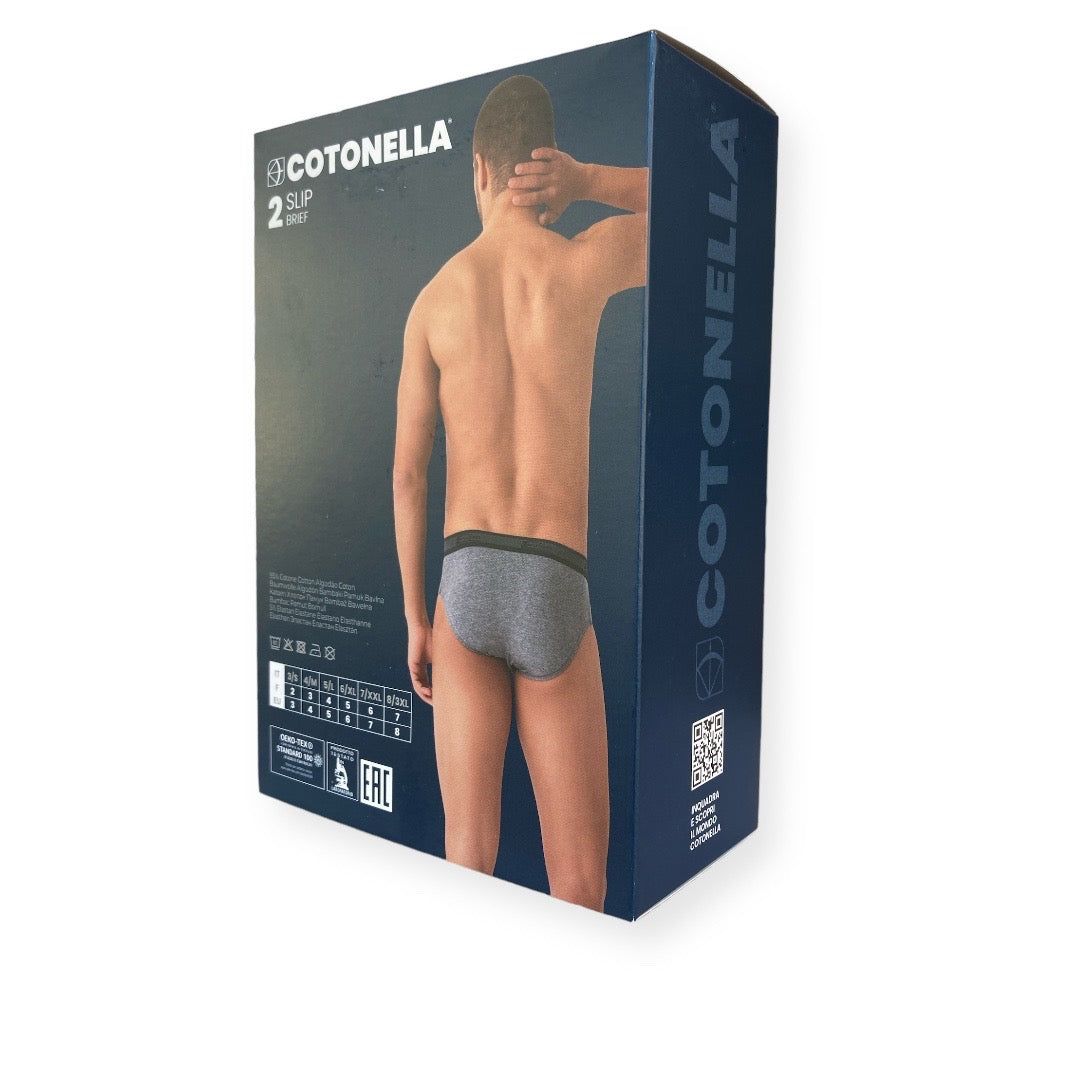 COTONELLA Slip Uomo art. 2383 Cotone Elasticizzato Set 2 Pezzi